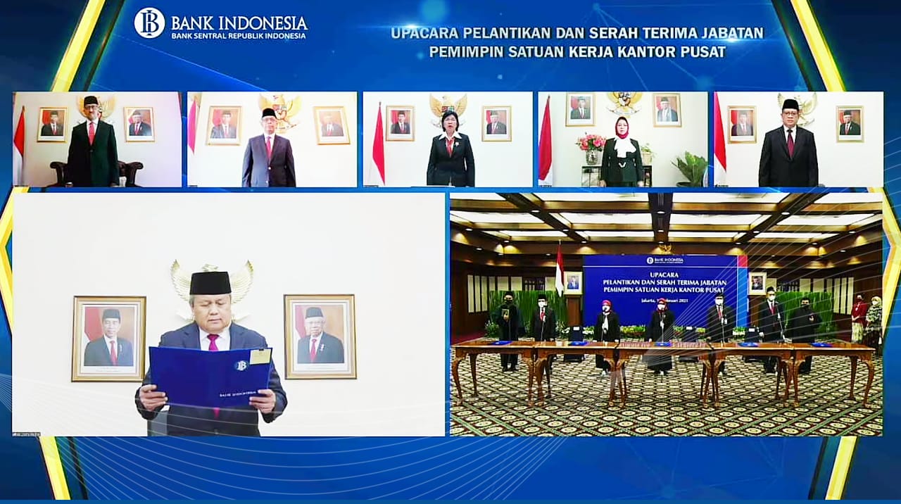 Gubernur BI Lantik 5 Pimpinan Satker Kantor Pusat Bank Indonesia